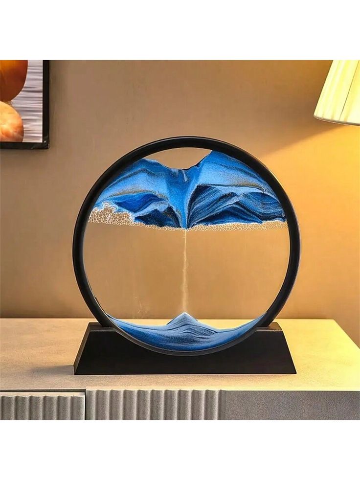 Moving Sand Art Picture | 3D Dynamic Deep Sea Sandscape with Display Stand | Random Color