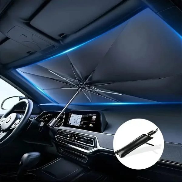 Foldable Car Windshield Umbrella Sunshade | UV Protection + Heat Blocker for All Vehicles