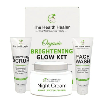 Brightening Glow Kit by The Health Healer | Face Wash, Scrub & Night Cream Set